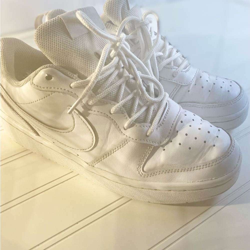 Nike White Low-Top Leather Sneakers